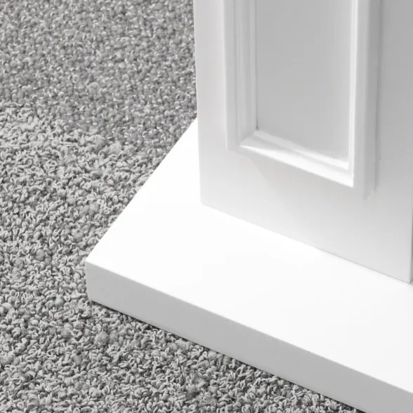 Camino elettrico da terra in legno Bianco JEFFERSON L89,5 x H90,5 x P28 cm