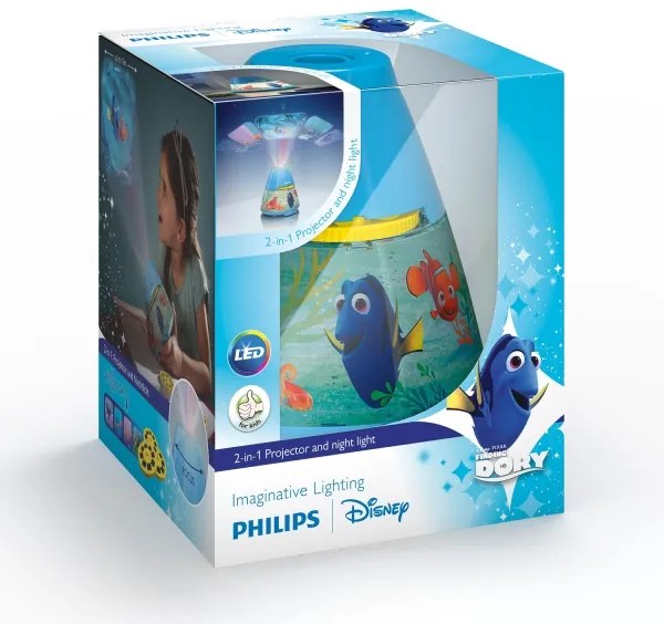 Philips 71769/90/16 - Proiettore LED per bambini DISNEY DORY LED/0,1W/3xAAA