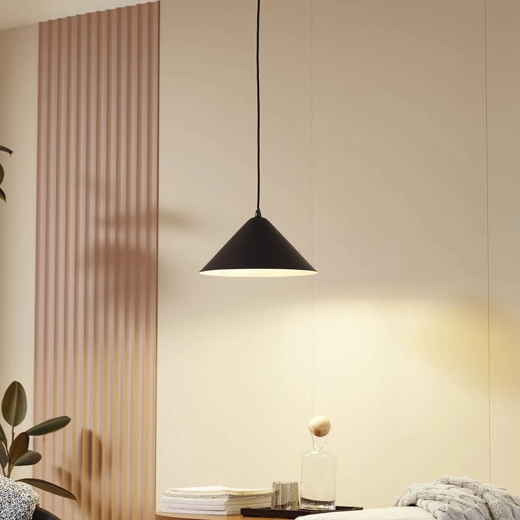 Lampada a sospensione Clarine Lindby, dimmerabile, Nero, Soggiorno / Sala da pranzo, Metallo, Moderno, Lampada a sospensione