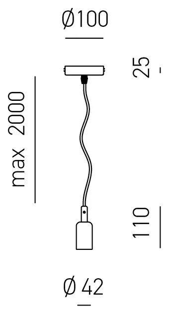 Sospensione Industrial Flute Metallo Cemento Satinato E Stoffa Grigio 1 Luce E27