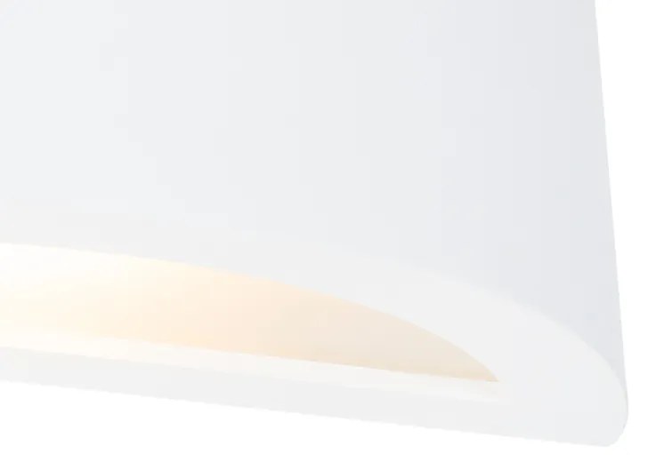 Applique da parete rustica in gesso bianco - Aurel Novo