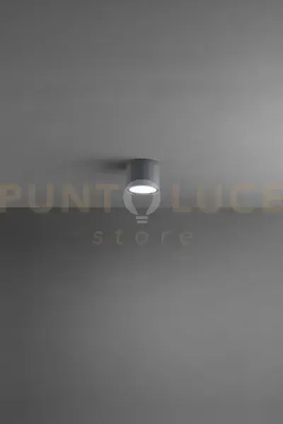 Up plafoniera in alluminio antracite opaco 1 luce attacco gx53 d.9c...