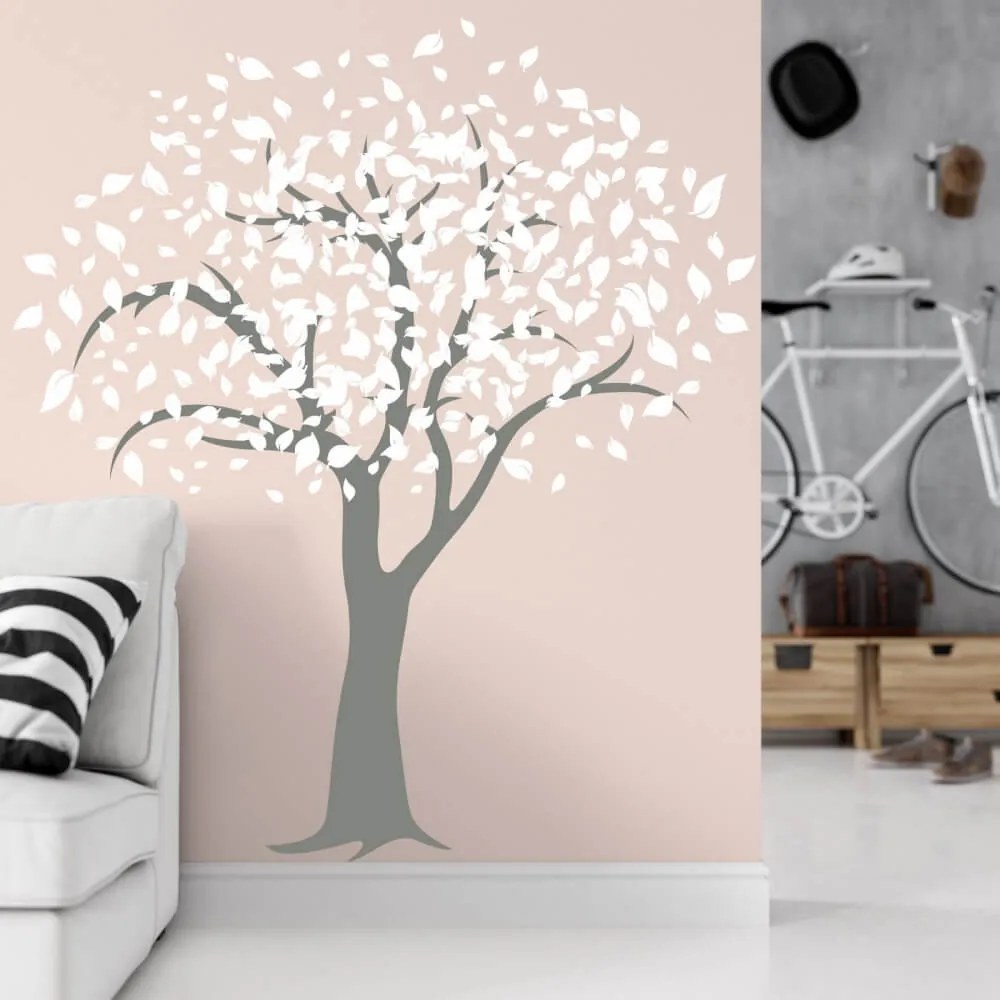 Adesivo murale - Albero con foglie grandi | Inspio