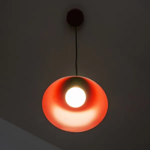 Lampada a sospensione su cavo ETNA II 1xE27/15W/230V Ø 18,5 cm rossa