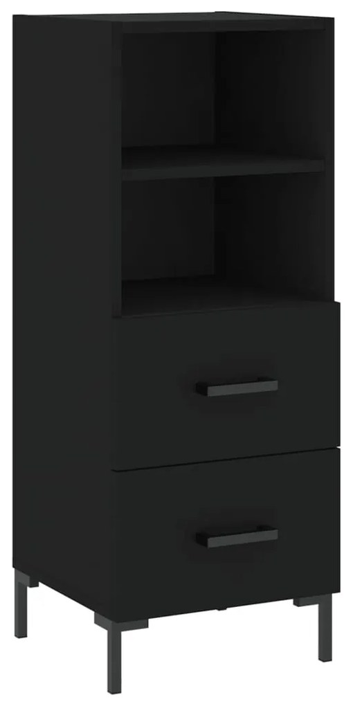 Credenza nero 34,5x34x90 cm in legno multistrato