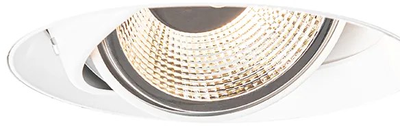 Faretto da incasso moderno bianco GU10 AR111 rotondo senza cornice - Oneon