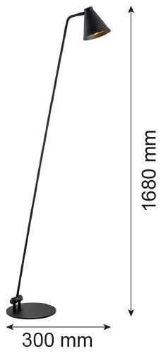 Argon 8003 - Lampada da terra AVALONE 1xE27/15W/230V nero