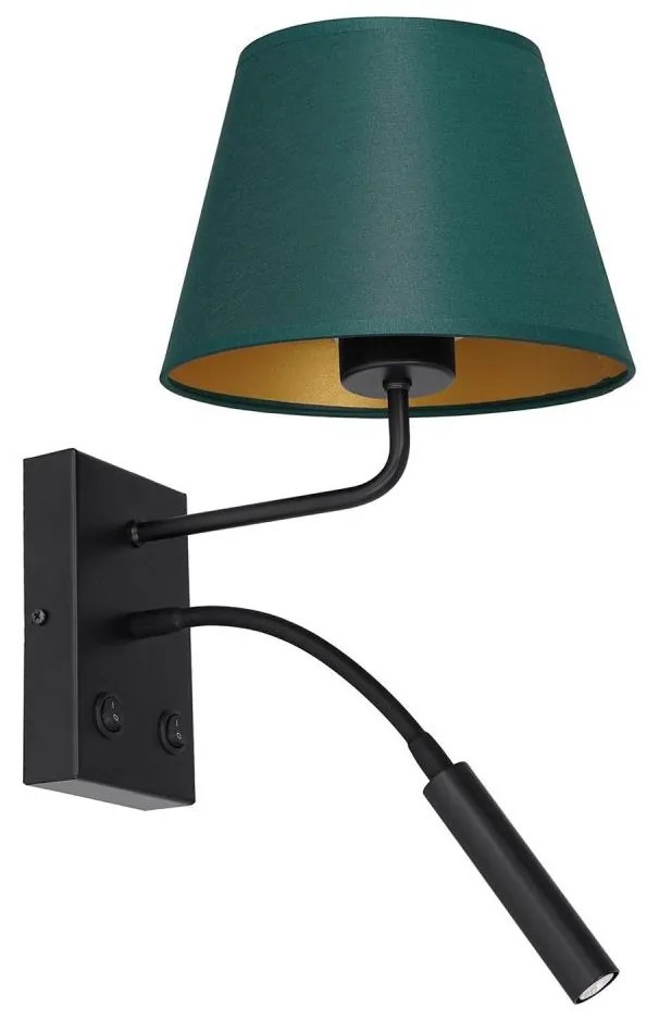 Lampada da parete ARDEN 1xE27/60W+1xG9/8W/230V verde/oro