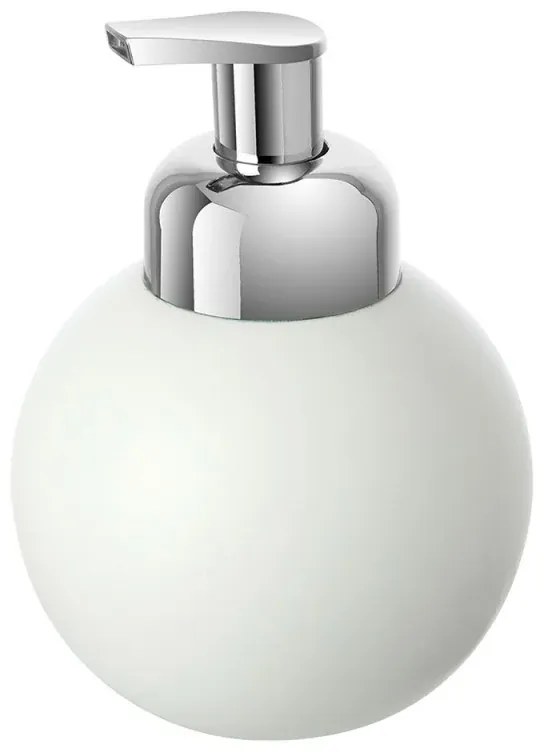 Dispenser Sapone in Ceramica Bianco con Erogatore di Schiuma Oslo