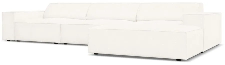 Divano angolare beige in tessuto bouclé (angolo destro) Jodie - Micadoni Home