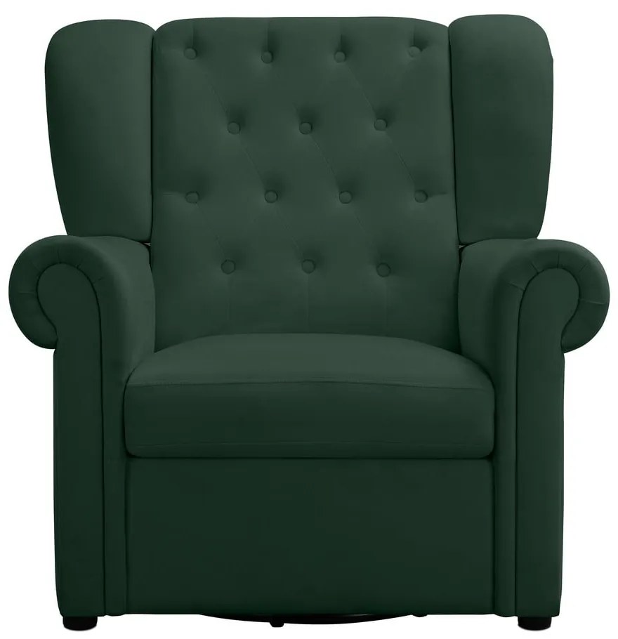 Sedia a dondolo chesterfield in velluto verde Lillyse - Støraa