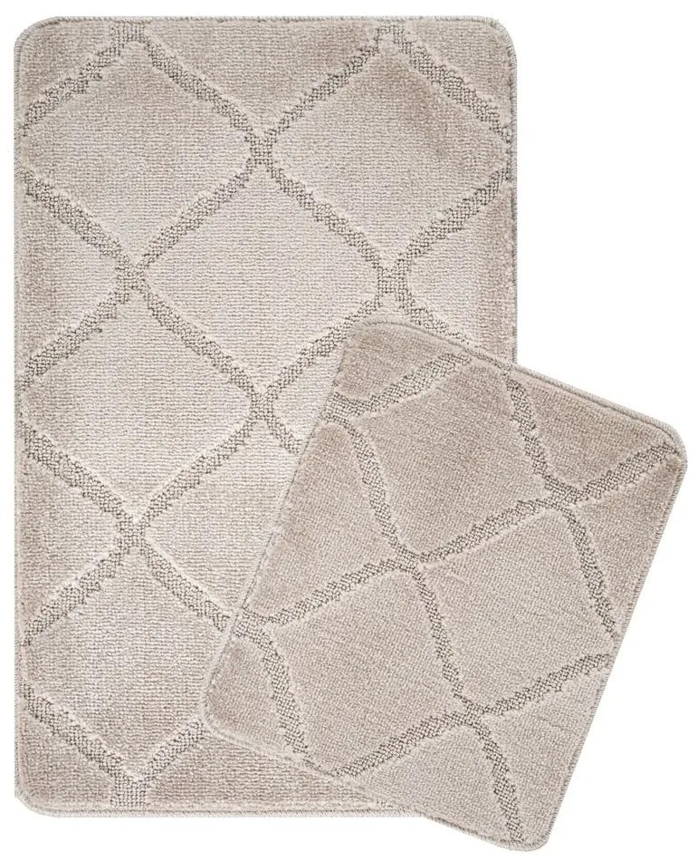 Set di tappetini per il bagno marrone chiaro 2 pz 50x80 cm Cizgili – Foutastic