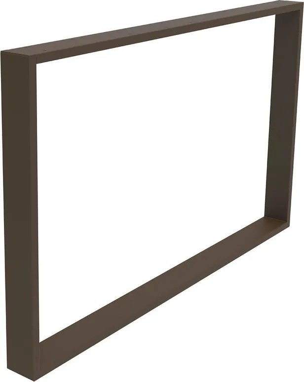 Gamba per mobili rettangolare STEELMI Tube in acciaio bronzo opaco L 118 x P 8 x H 71 cm