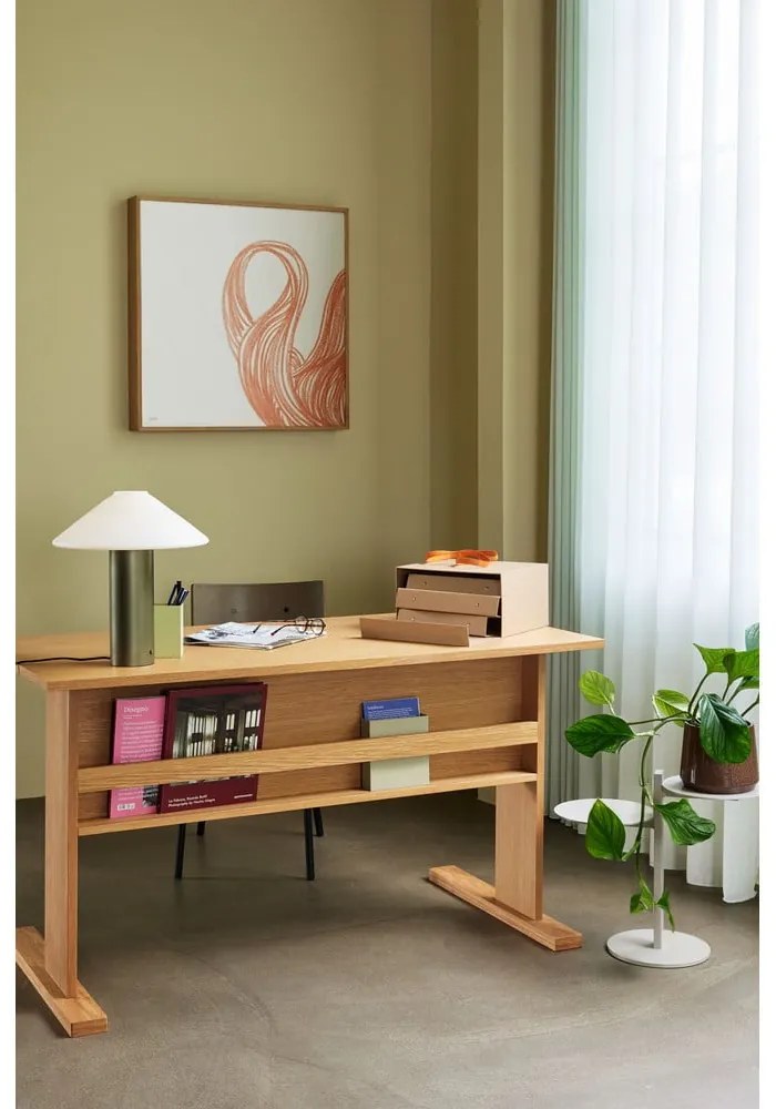 Tavolo da lavoro con piano in rovere 70x140 cm Forma - Hübsch