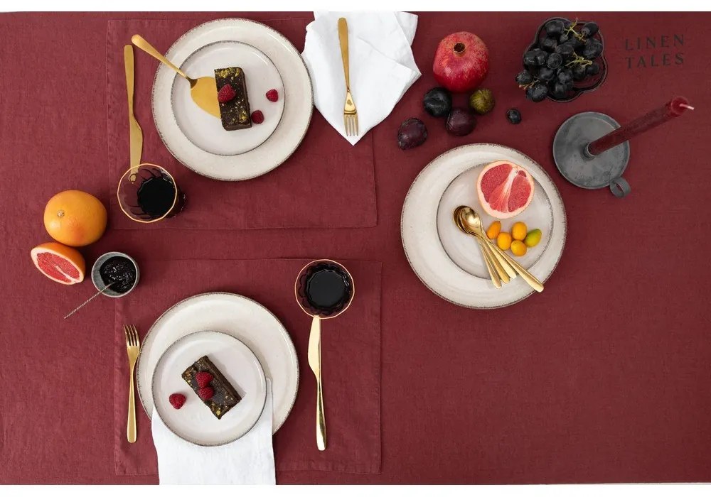 Tovaglia in lino 140x250 cm Marsala – Linen Tales