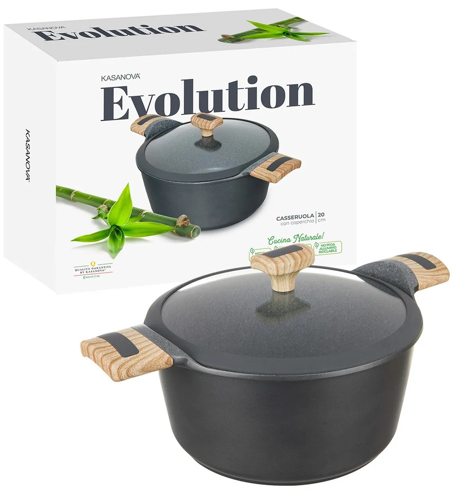 Casseruola 20 cm con coperchio Evolution