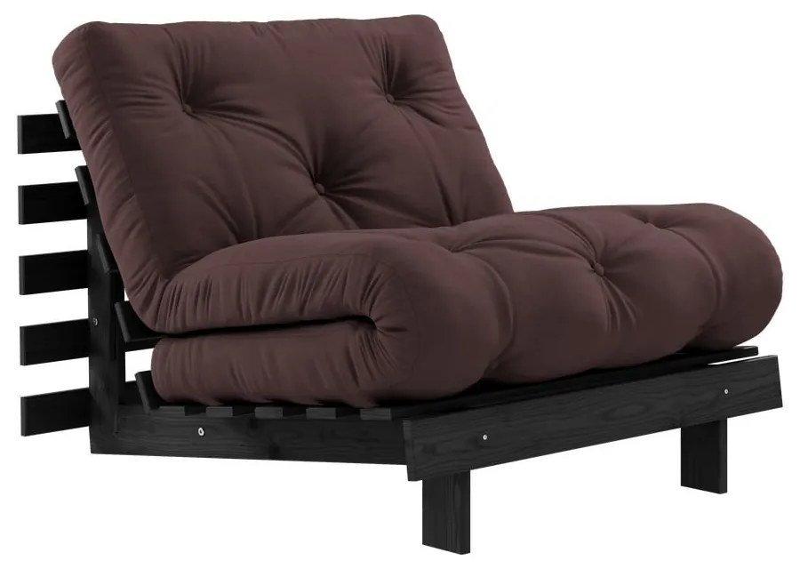 Poltrona marrone scuro Roots Black Night - Karup Design