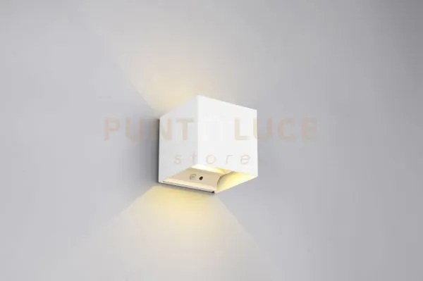 Talent applique led 1w 100lm, 3000k da esterno quadrata bianca rica...