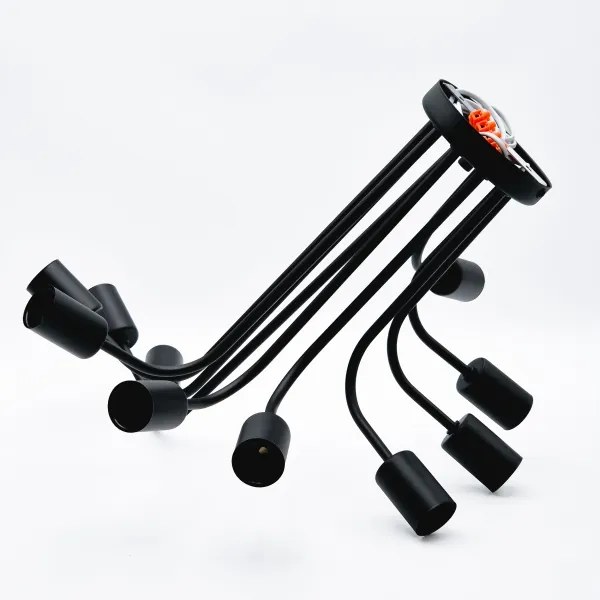 Lampadario a plafone TRINITY 10xE27/15W/230V nero