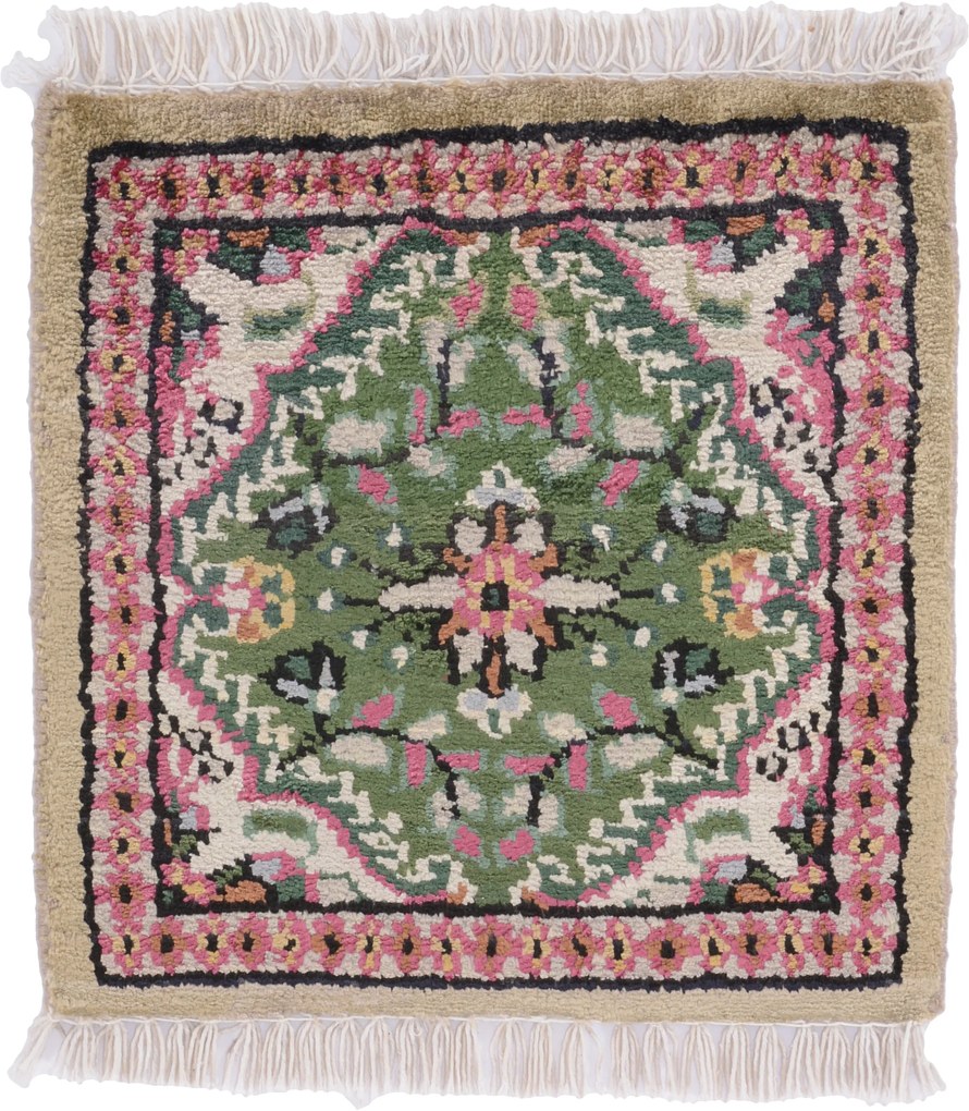 Agra Tappeto orientale 30 x 30 (Indian) Annodato A Mano