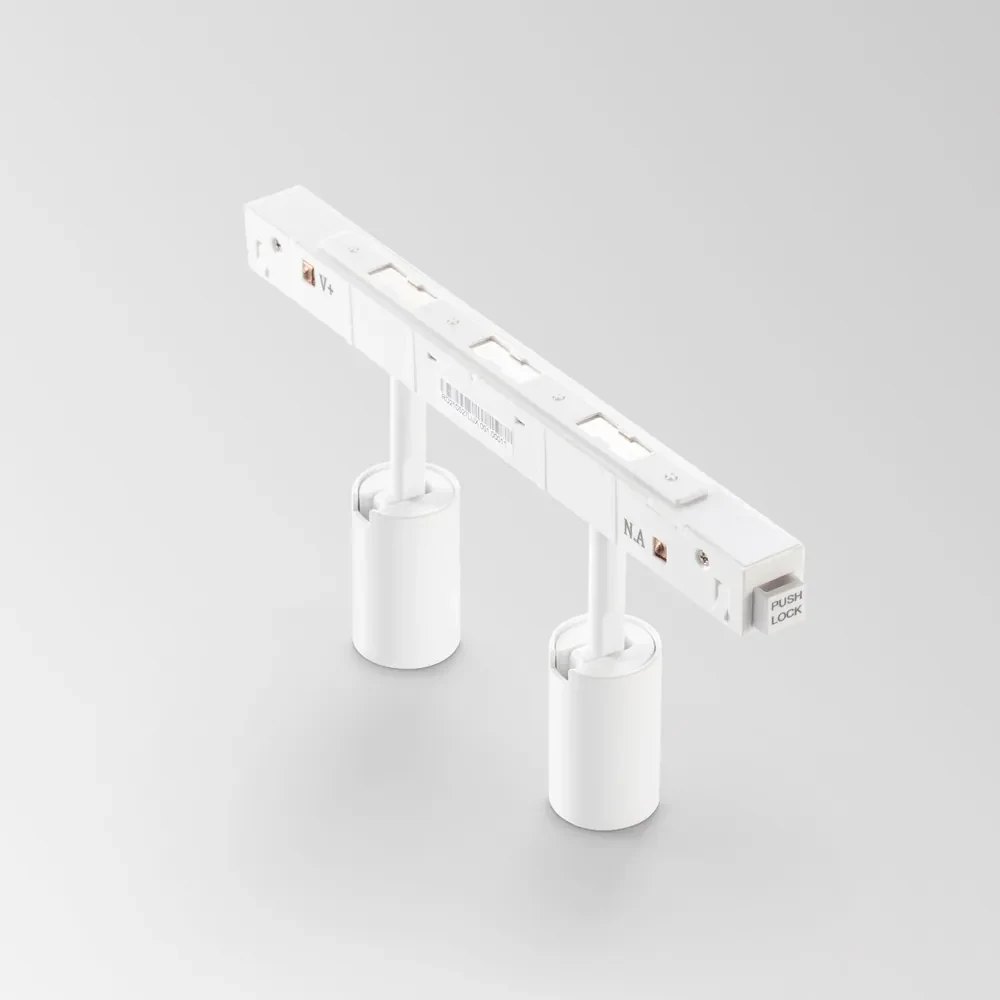 Proiettore Regolabile Ego Alluminio Bianco 2 Luci Led 5W 3000K 1-10V