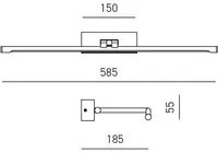 Applique Moderna Magis Metallo Nickel Satinato Led 10W Luce Calda