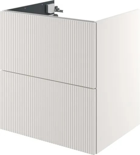 Mobile da bagno porta lavabo Neo Groove L60 X P48 X H70 due cassetti lino cannettato