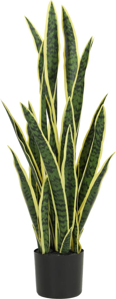 Sanseveria Artificiale in Vaso Ø20x90 cm da Esterno e Interno con 21 Foglie Modellabili...