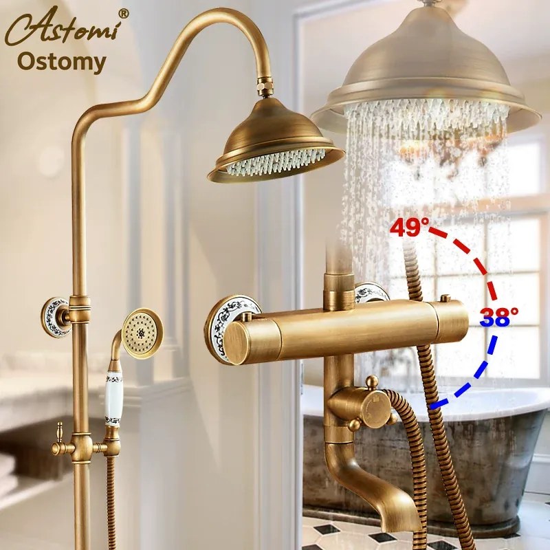 Sistema doccia termostatico ATS1155 esterno a parete in più finiture