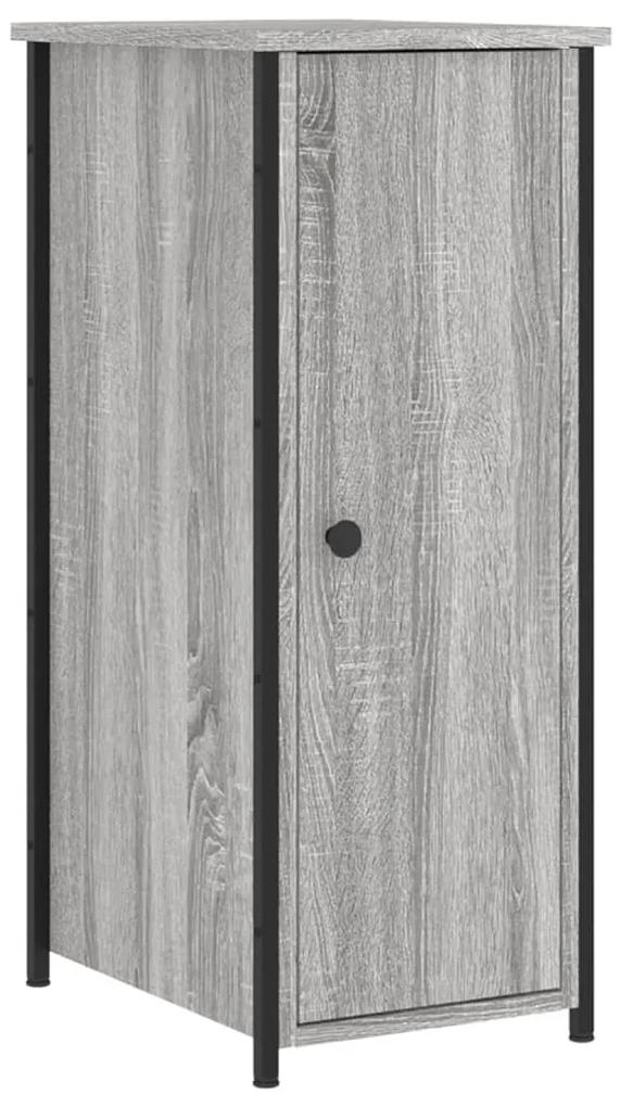 Comodini 2 pz grigio sonoma 32x42x80 cm in legno multistrato