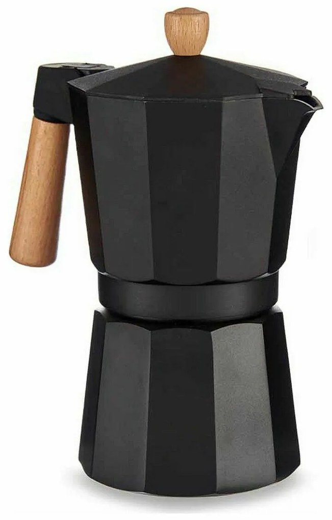 Caffettiera Italiana Marrone Nero Legno Alluminio 450 ml (12 Unità)