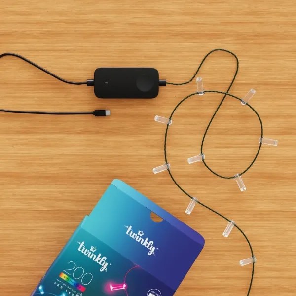 Twinkly TWKC200RGB-G - LED RGB Dimmerabile Catena natalizia 200xLED 14 m USB Wi-Fi