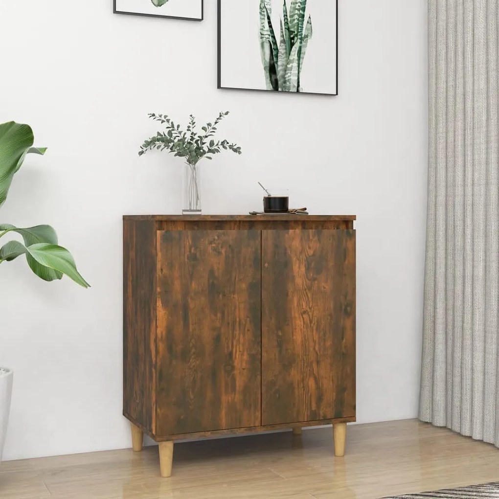 Credenza Rovere Fumo 60x35x70 Cm İn Legno Multistrato /