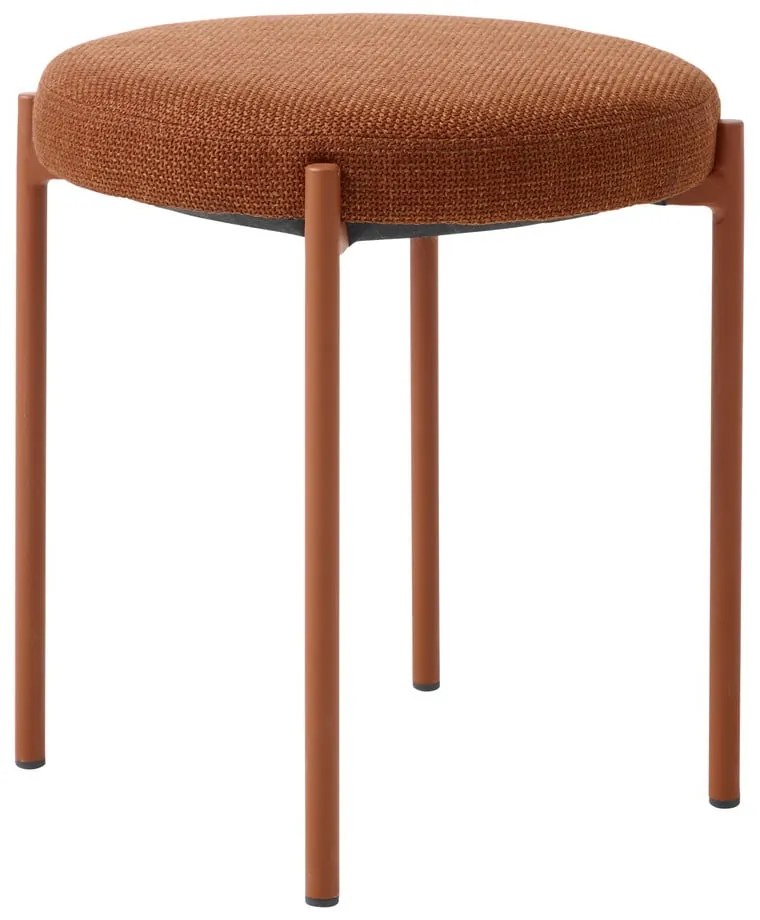 Sgabello color terracotta in metallo impilabile Pelican – Unique Furniture