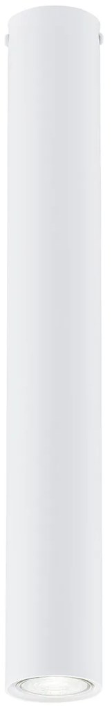 Plafoniera Moderna Faretto Marduk 1 Luce Acciaio Bianco 45 Cm