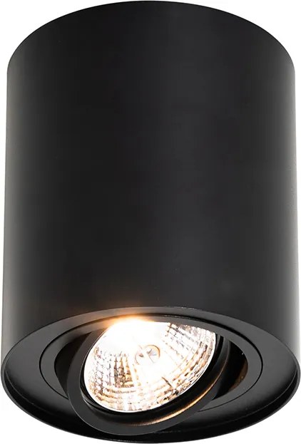 Set di 4 faretti da soffitto moderni neri regolabili AR70 - Rondoo Up