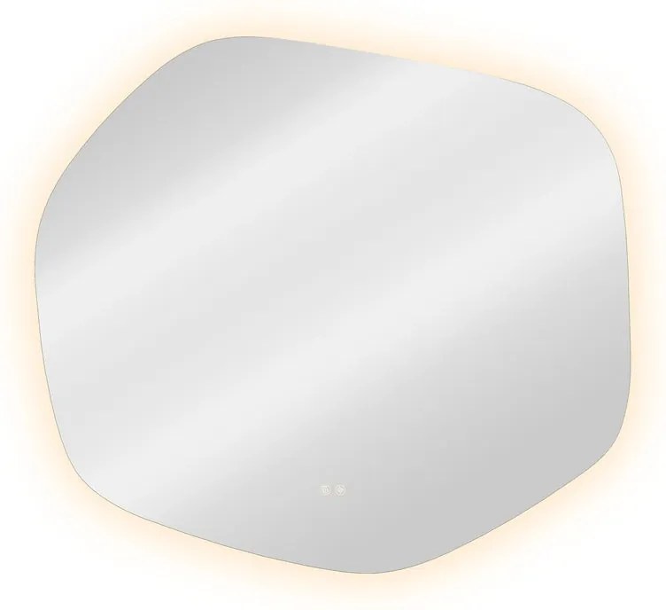 Specchio con illuminazione integrata bagno asimmetrico Meteora SENSEA L 100 x H 90 x P 3 cm grigio / argento