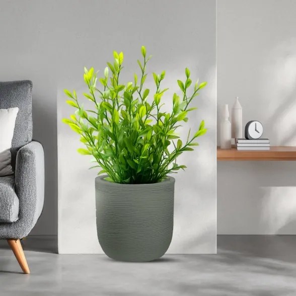 Vaso in resina da esterno interno cilindro d.35x34h Raffaello Verde