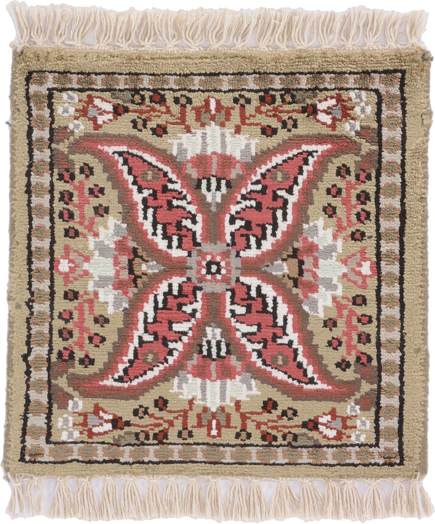 Agra Tappeto orientale 30 x 30 (Indian) Annodato A Mano
