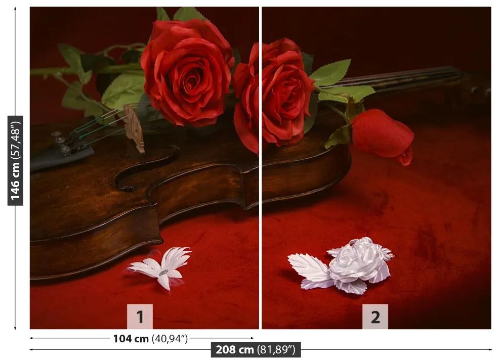Carta da parati Rose di violino 104x70 cm
