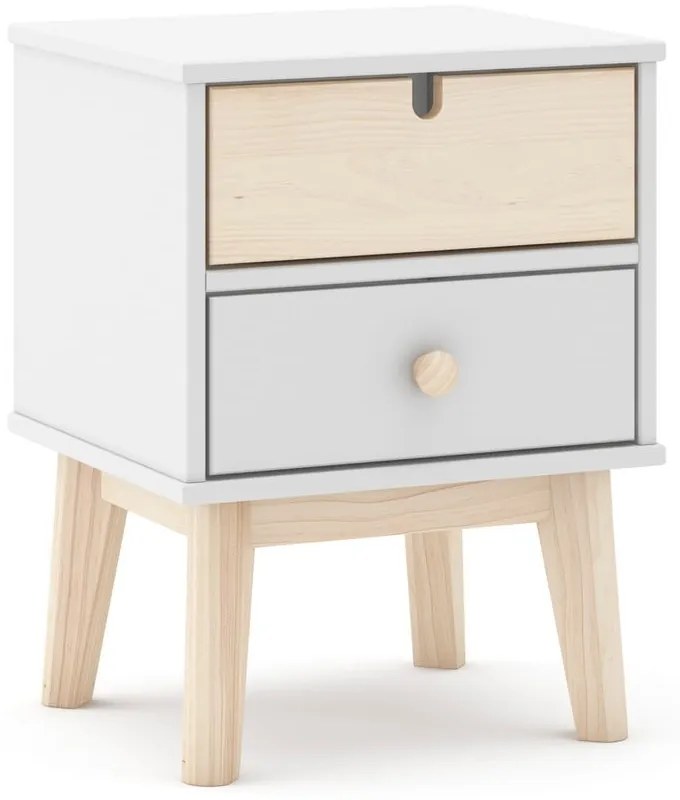 Comodino bianco per bambini Estefania - Marckeric