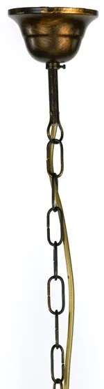 ONLI - Lampadario a sospensione con catena TERESA 5xE14/6W/230V bronzo