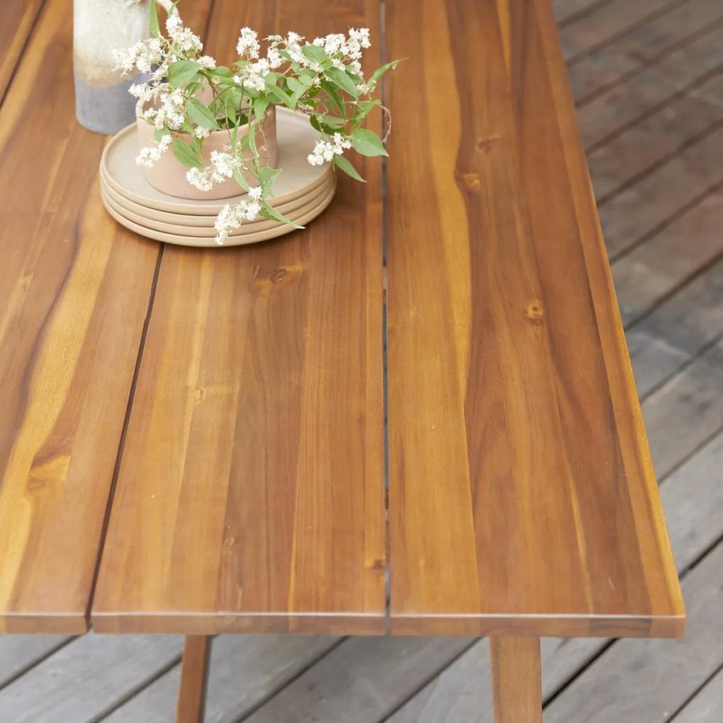 Tikamoon - Tavolo da esterno Alba in legno massello di acacia per 6 pers.