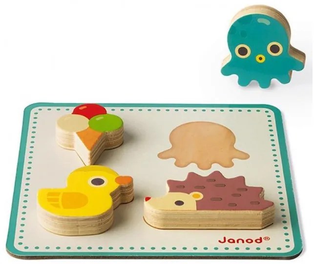 Gioco di Riconoscimento - Tattile Memory Touch' - legno