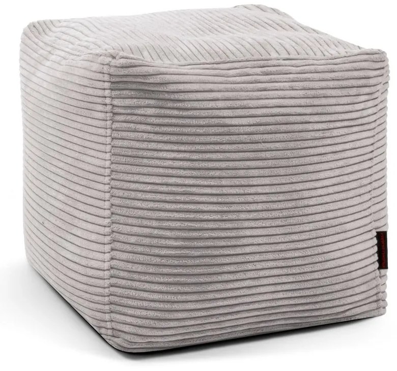 Puof a sacco grigio chiaro con rivestimento in velluto a coste Up! MooG – SLOWDOWN