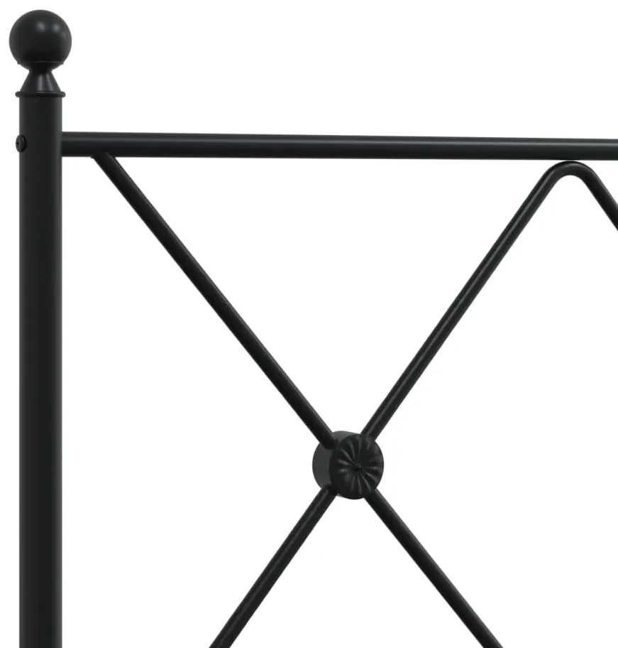 Testiera in metallo nero 137 cm