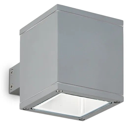 Applique Moderna Snif Square Alluminio Grigio 1 Luce G9 3W 3000K Luce Calda