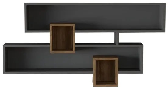 Mensola KAREN 120x72,2 cm antracite/marrone