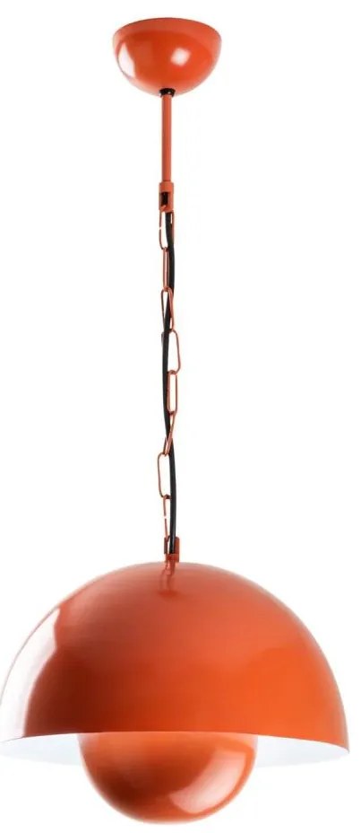 Lampadario a sospensione con filo KURE 1xE27/40W/230V arancione