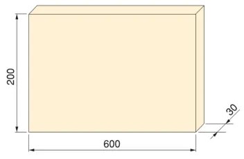 Piano d'appoggio bianco per tavolo 60x20 cm in legno
